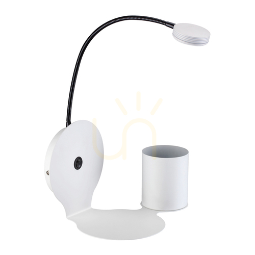 Sprawdź Kinkiet Arles Incl.1xLED 3000K 3W Biały/Czarny Metal Ø24 cm