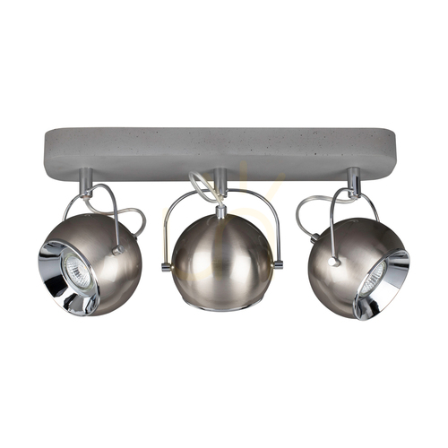 Sprawdź Lampa Sufitowa Ball Concrete Incl. 3xGU10 LED Max.5W Szary Beton/Satyna Metal 41 cm
