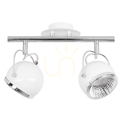 Sprawdź Lampa Sufitowa Ball Incl. 2xGU10 LED Max.6W Biały/Chrom Metal 35 cm
