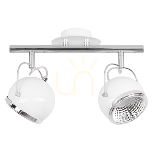 Lampa Sufitowa Ball Incl. 2xGU10 LED Max.6W Biały/Chrom Metal 35 cm small 0