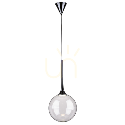 Sprawdź Lampa Wisząca Ballare Incl.1xLED 2700K 9W Czarny Metal/Transparentny Szklany Klosz Ø30 cm