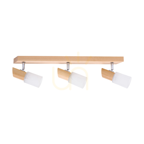 Sprawdź Lampa Sufitowa Birgit 3xE14 Max.40W Brzoza/Chrom Metal/Szklany Klosz Alabaster 55 cm