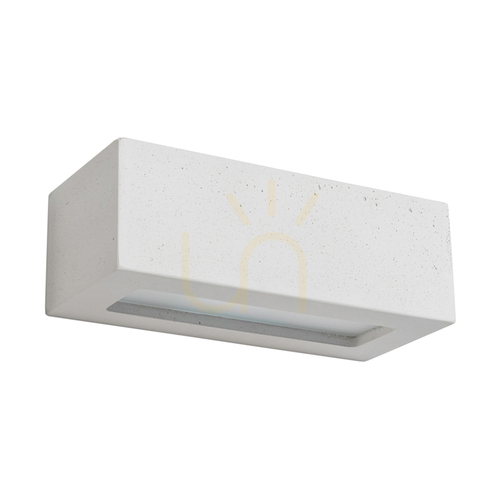 Sprawdź Kinkiet Block 1xE27 Max.40W Biały Beton/Szronione Szkło 31 cm