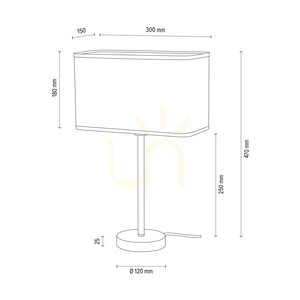 Lampa Stołowa Cadre 1xE27 Max.25W Czarny Metal/Czarny Kabel PVC/Czarny Abażur 30 cm small 5