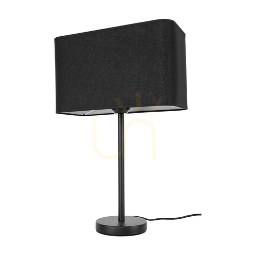 Sprawdź Lampa Stołowa Cadre 1xE27 Max.25W Czarny Metal/Czarny Kabel PVC/Czarny Abażur 30 cm