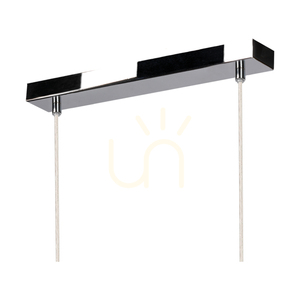 Lampa wisząca Britop Cadre 872020228 chromowana, szary abażur 56 cm, 2×E27 small 1