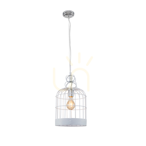 Lampa Wisząca Cage 1xE27 Max.60W Biały Metal Ø25 cm small 1