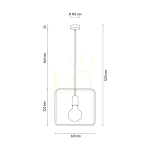 Lampa Wisząca Carsten Wood 1xE27 Max.60W Dąb Olejowany/Czarny Metal/Czarny Kabel PVC Ø32 cm small 4