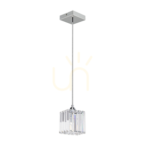 Lampa Wisząca Casino 1xE27 Max.60W Chrom Metal/Transparentny Kabel PVC/Transparentny Kryształowy Klosz 13 cm small 0