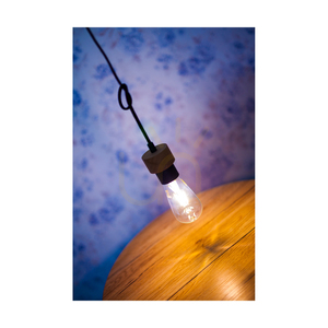 Lampa Wisząca Clarte Wood 1xE27 Max.60W Dąb Olejowany/Czarny Metal/Czarny Kabel w Oplocie Ø10 cm small 3