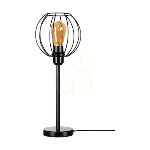 Sprawdź Lampa Stołowa Coop 1xE27 Max.25W Czarny Metal/Czarny Kabel PVC Ø19 cm