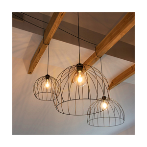 Lampa Wisząca Coop 1xE27 Max.60W Czarny Metal/Czarny Kabel PVC Ø37 cm small 2