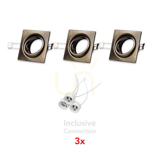 Sprawdź Zestaw Oczek Sufitowych Cristaldream 3xGU10 Max.50W Patyna Metal 8.3 cm