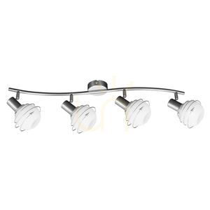 Lampa Sufitowa Daria 4xE14 Max.40W Satyna Metal/Biały Szklany Klosz 85 cm small 0