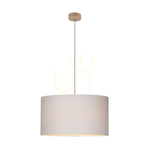 Lampa Wisząca Dove 1xE27 Max.60W Dąb Olejowany/Transparentny Kabel PVC/Biały Abażur Ø50 cm small 1
