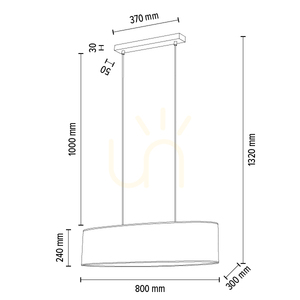 Lampa wisząca Britop Dove 17400204 – czarny abażur, 80 cm, 2×E27 small 6