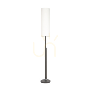 Lampa Podłogowa Eleganta Incl.LED+500lm 3000K 22W Antracytowy Metal/Czarny Kabel PVC/Biały Abażur Ø25 cm small 0