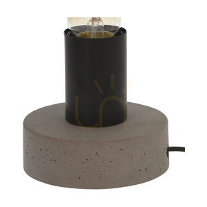 Lampa Stołowa Enar 1xE27 Max.25W Szary Beton/Czarny Metal/Czarny Kabel PVC Ø10 cm small 1