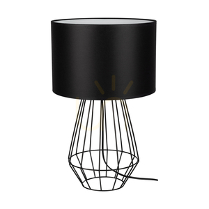 Lampa Stołowa Endorfina 1xE27 Max.60W Czarny Metal/Czarny Kabel PVC/Czarny Abażur Ø30 cm small 0