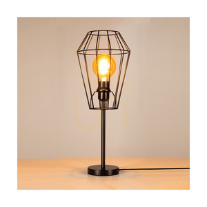 Lampa Stołowa Endorfina 1xE27 Max.25W Czarny Metal/Czarny Kabel PVC Ø21 cm small 3