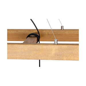 Lampa Wisząca Eskalo 5xE27 Max.60W Sosna Bejcowana Brązowa/Czarny Metal/Czarny Kabel PVC 154 cm small 2