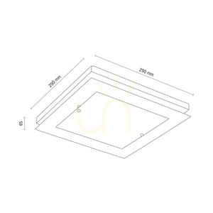 Plafon LED Spot Light Finn 4022974, dąb olejowany i białe szkło, 29 × 29 cm, 2700 K small 4