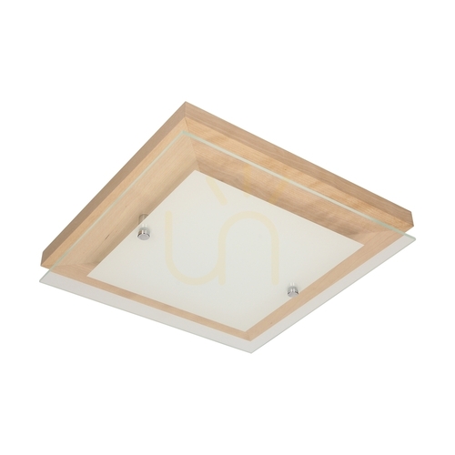Sprawdź Lampa Sufitowa Finn 1xLED 2700K 14W Brzoza/Chrom Metal/Białe Szkło 29 cm