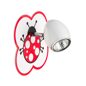 Kinkiet Fly 1xGU10 Max50W Biały/Chrom Metal z Wzorem w Biedronkę 16 cm small 2