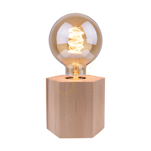 Lampa Stołowa Fofi 1xE27 Max.25W Brzoza/Czarny Kabel PVC 12 cm small 1