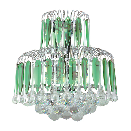 Sprawdź Kinkiet Grenada 2xE14 Max.40W Chrom Metal/Transparentne-Zielone Szkło 34 cm