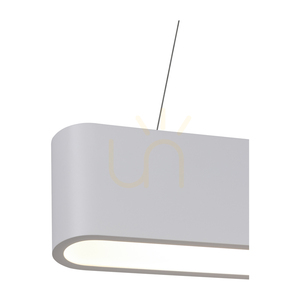 Lampa Wisząca Illumina Incl.1xLED 3000K 35W Biały Metal/Transparentny Kabel PVC/Biały Abażur 122 cm small 2