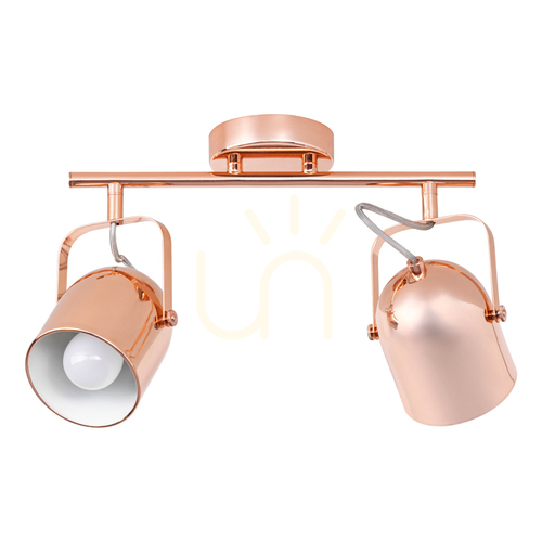 Sprawdź Lampa Sufitowa Inga 2xE27 Max.60W Miedziany Metal 38.5 cm