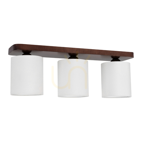 Sprawdź Lampa Sufitowa Jenta 3xE27 Max.25W Drewno Bukowe Orzechowe/Biały Abażur 55 cm