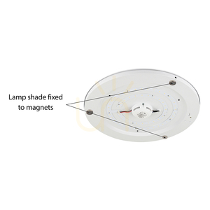 Lampa Sufitowa Josefina 1xLED 2700K 13W Biały Metal/Brązowy Abażur Ø28 cm small 2