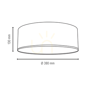 Lampa Sufitowa Josefina 3xE27 Max.25W Biały Metal/Brązowy Abażur Ø38 cm small 3