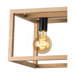 Lampa wisząca Spot Light KAGO 61590474, dąb olejowany i czarny, 4 × E27, 90 cm small 2