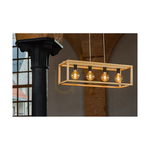 Lampa wisząca Spot Light KAGO 61590474, dąb olejowany i czarny, 4 × E27, 90 cm small 3