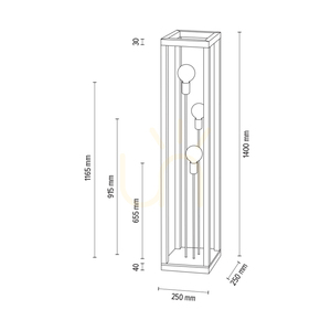Lampa Podłogowa Kago 3xE27 Max.60W Dąb Olejowany/Chrom Metal/Czarny Kabel w Oplocie 25 cm small 4