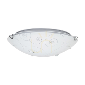 Lampa Sufitowa Kansas Incl.1xLED 2700K 18W Chrom Metal/Biały Szklany Klosz Ø40 cm small 1