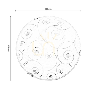 Lampa Sufitowa Kansas Incl.1xLED 2700K 18W Chrom Metal/Biały Szklany Klosz Ø40 cm small 2