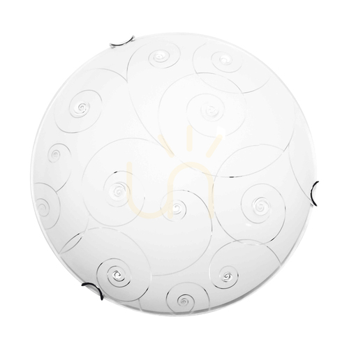 Sprawdź Lampa Sufitowa Kansas Incl.1xLED 2700K 30W Chrom Metal/Biały Szklany Klosz Ø50 cm