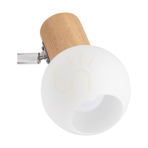 Sprawdź Kinkiet Spot Light Karin 2231174 – dąb olejowany, biały klosz szklany, 1×E14