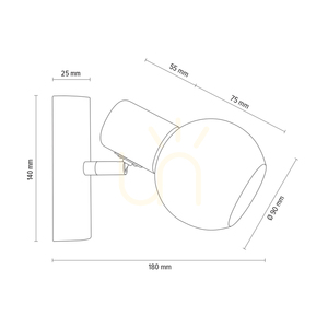 Kinkiet Spot Light Karin 2231174 – dąb olejowany, biały klosz szklany, 1×E14 small 2