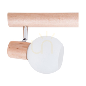 Lampa Sufitowa Karin 4xE14 Max.40W Brzoza/Chrom Metal/Biały Szklany Klosz 74 cm small 1