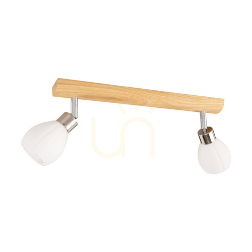 Sprawdź Lampa Sufitowa Kira Incl. 2xG9 LED Max.3W Dąb Olejowany/Satyna Metal/Biały Szklany Klosz 39 cm