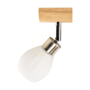 Lampa Sufitowa Kira Incl. 3xG9 LED Max.3W Dąb Olejowany/Satyna Metal/Biały Szklany Klosz 55 cm small 2