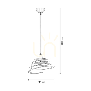 Lampa Wisząca Komet 1xE27 Max.60W Chrom Metal/Czarny Kabel PVC/Czarny Metalowy Klosz Ø34.5 cm small 3