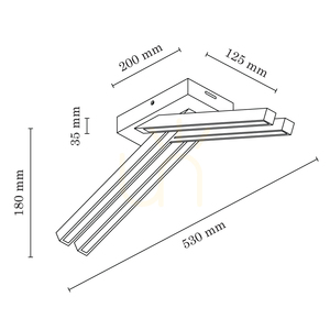 Lampa Sufitowa Linus Crossed 4xLED 3000K 18W Brzoza 53 cm small 2