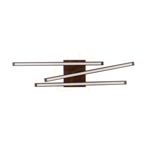 Sprawdź Lampa Sufitowa Linus Sidelong 3xLED 3000K 27W Drewno Bukowe Orzechowe 84.5 cm