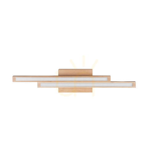 Sprawdź Lampa Sufitowa Linus Straight 2xLED 3000K 12W Brzoza 54.5 cm